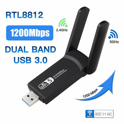 Dual Band 1200Mbps USB WiFi Adapter