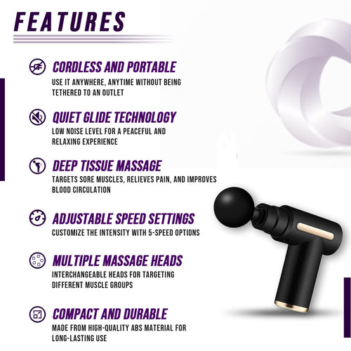 Muscle Massage Gun — Deep Tissue Percussion Therapy, 6 Speeds