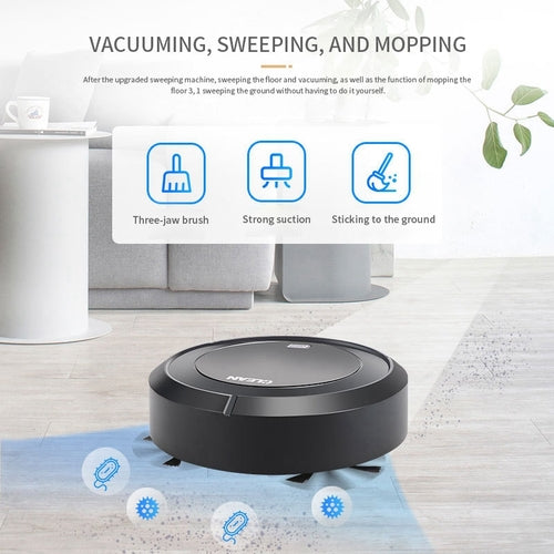 Compact Robot Vacuum Cleaner — Auto Sweep, Anti-Drop, USB Charging