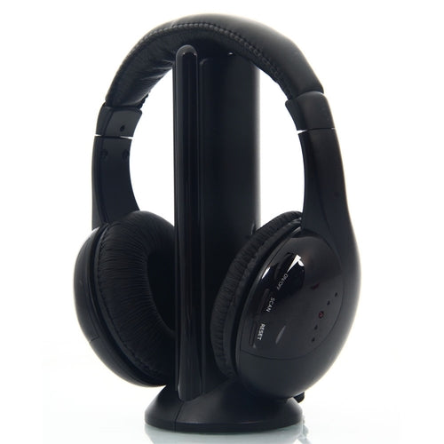 5-in-1 Wireless Headphones — Compatible with MP3, PC & TV