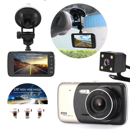 Dual Lens Dash Camera — 1080P Full HD, Front & Rear Recording