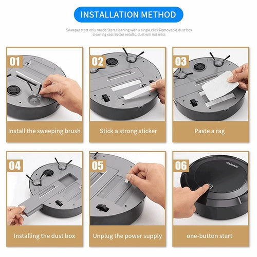 Compact Robot Vacuum Cleaner — Auto Sweep, Anti-Drop, USB Charging