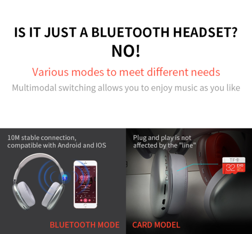 HIFI Stereo Wireless Bluetooth Headphones