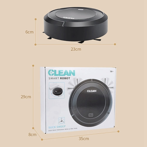 Compact Robot Vacuum Cleaner — Auto Sweep, Anti-Drop, USB Charging