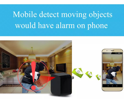 1080P Night Vision WiFi Hidden Camera — Wall Charger Nanny Cam