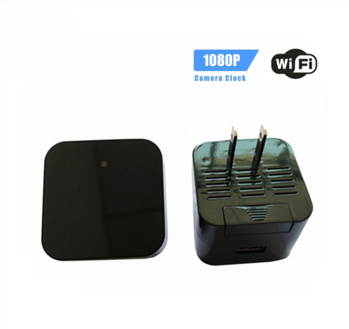 1080P Night Vision WiFi Hidden Camera — Wall Charger Nanny Cam