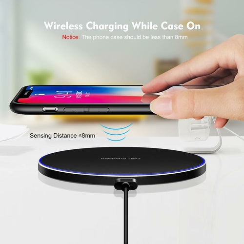 30W Wireless Charging Pad — Ultra-Thin, USB-C, iPhone 15 Compatible