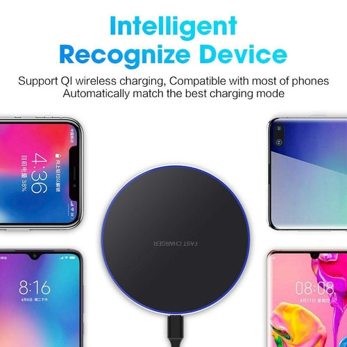 30W Wireless Charging Pad — Ultra-Thin, USB-C, iPhone 15 Compatible