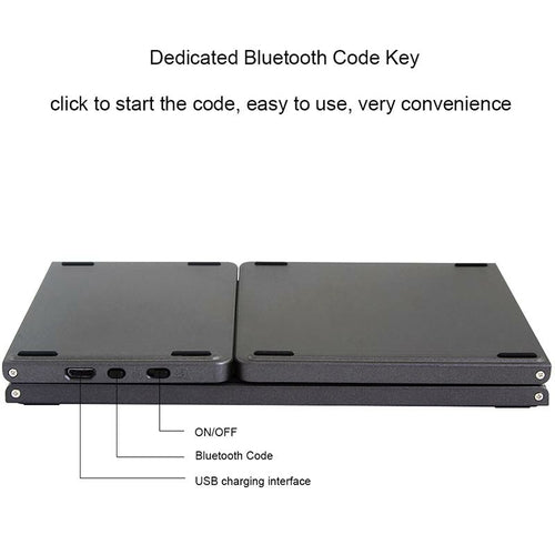 Portable Foldable Bluetooth Keyboard — Compact Wireless Mini Design