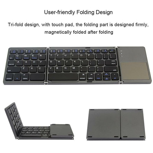 Portable Foldable Bluetooth Keyboard — Compact Wireless Mini Design